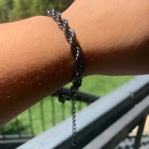 Gunmetal Twist Bracelet